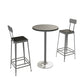 Modern Style Bar Table Set 1/3 Pieces Stone Round Bistro Set for Indoor Table & Chair(s) Silver 3 Piece Set Clearhalo 'Bar Furniture' 'furn' 'furn_home_bar_bar_sets' 'Furniture' 'Home Bars & Bar Sets' 'home_bar_bar_sets' 'Kitchen & Dining Furniture' 7062239