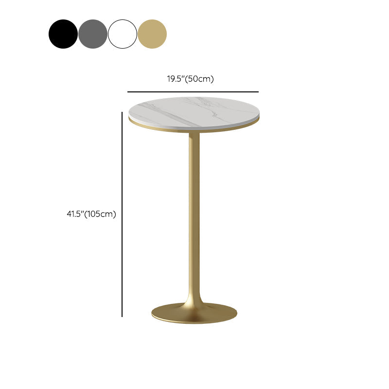 Modern Style Bar Table Set 1/3 Pieces Stone Round Bistro Set for Indoor Clearhalo 'Bar Furniture' 'furn' 'furn_home_bar_bar_sets' 'Furniture' 'Home Bars & Bar Sets' 'home_bar_bar_sets' 'Kitchen & Dining Furniture' 7062242