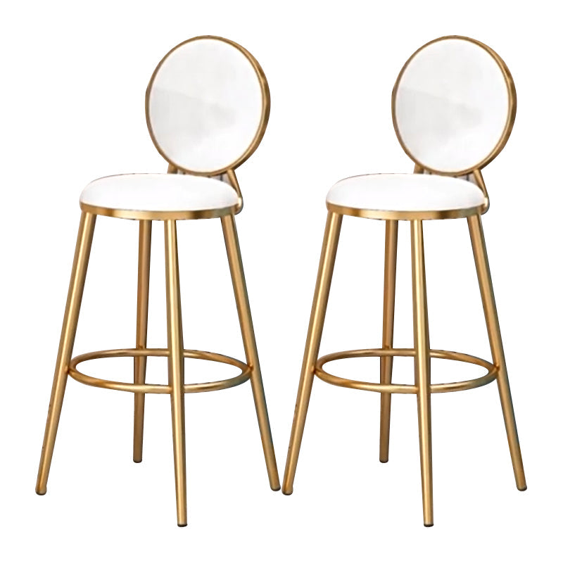 1/2/3 Pieces Table and Stool Set Contemporary Pub Dining Set Chair(s) White-Gold 2 Piece Set Clearhalo 'Bar Furniture' 'furn' 'furn_home_bar_bar_sets' 'Furniture' 'Home Bars & Bar Sets' 'home_bar_bar_sets' 'Kitchen & Dining Furniture' 7062245