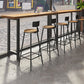 Ensemble de Table de Bar moderne, 1/3/4/5/6 pièces, ensemble de bistro rectangulaire en bois massif pour l'intérieur