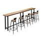 Ensemble de Table de Bar moderne, 1/3/4/5/6 pièces, ensemble de bistro rectangulaire en bois massif pour l'intérieur