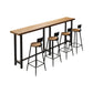 Ensemble de Table de Bar moderne, 1/3/4/5/6 pièces, ensemble de bistro rectangulaire en bois massif pour l'intérieur