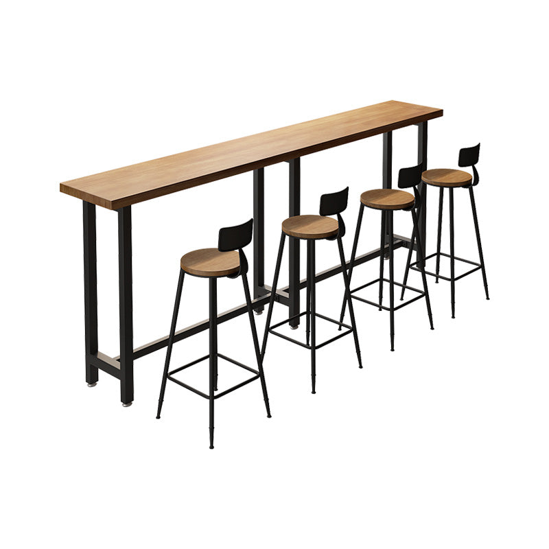 Ensemble de Table de Bar moderne, 1/3/4/5/6 pièces, ensemble de bistro rectangulaire en bois massif pour l'intérieur