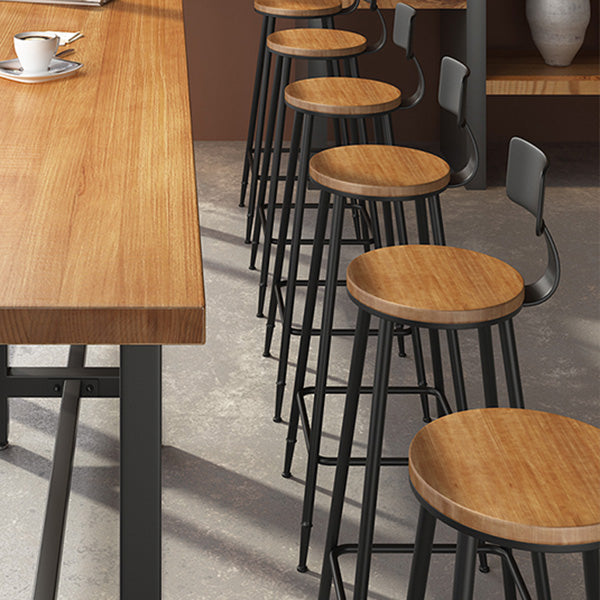 Ensemble de Table de Bar moderne, 1/3/4/5/6 pièces, ensemble de bistro rectangulaire en bois massif pour l'intérieur