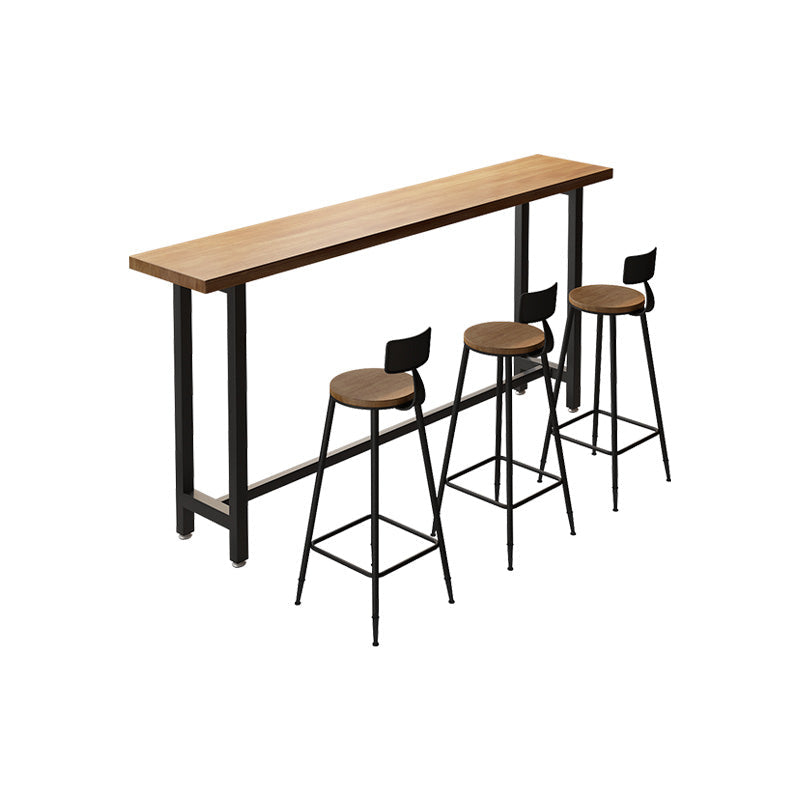 Ensemble de Table de Bar moderne, 1/3/4/5/6 pièces, ensemble de bistro rectangulaire en bois massif pour l'intérieur