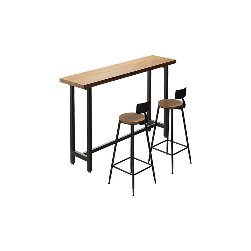 Ensemble de Table de Bar moderne, 1/3/4/5/6 pièces, ensemble de bistro rectangulaire en bois massif pour l'intérieur
