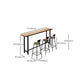 Ensemble de Table de Bar moderne, 1/3/4/5/6 pièces, ensemble de bistro rectangulaire en bois massif pour l'intérieur