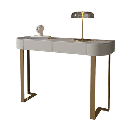 Glam Console Table Stone Console Accent Table for Hall , 16 inch Wide