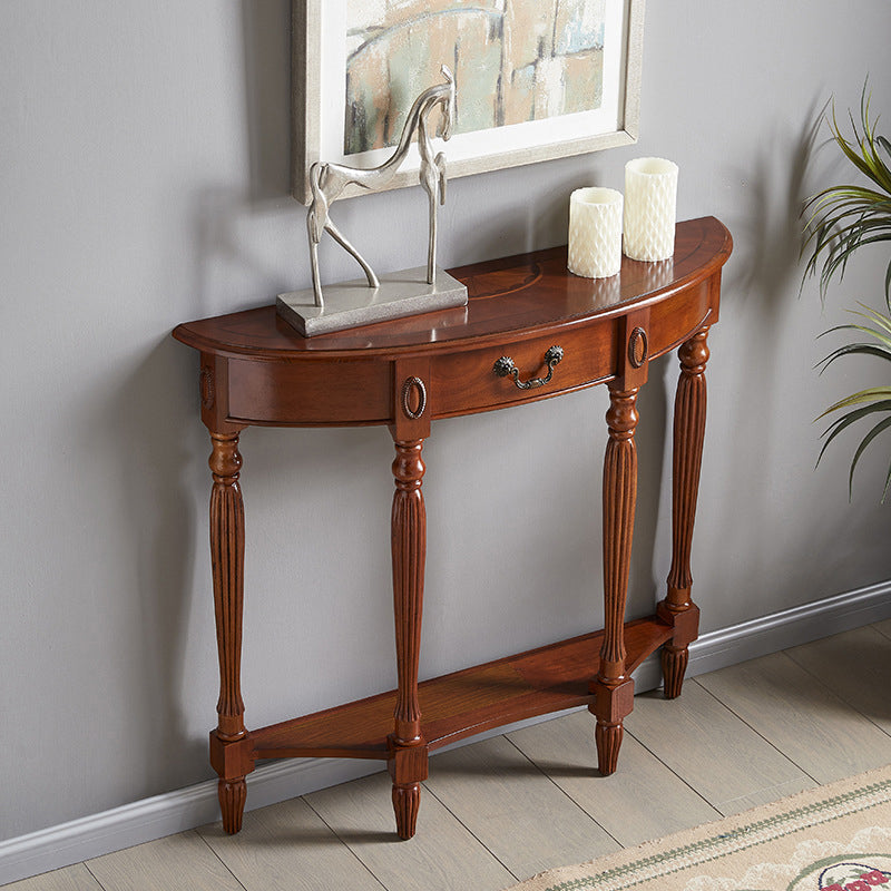 Wooden Console Table Mid Century Modern Accent Table for Hall , 10.5 inch Wide