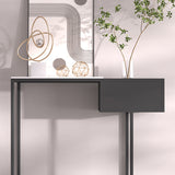 12 inch Wide Modern Accent Table Rectangle Shape Console Table for Hall