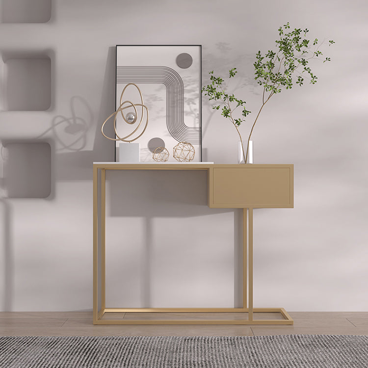 12 inch Wide Modern Accent Table Rectangle Shape Console Table for Hall
