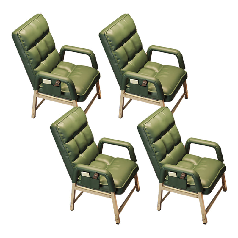 Sedia da ufficio in stile moderno sedia a bracciola fissa con gambe dorate