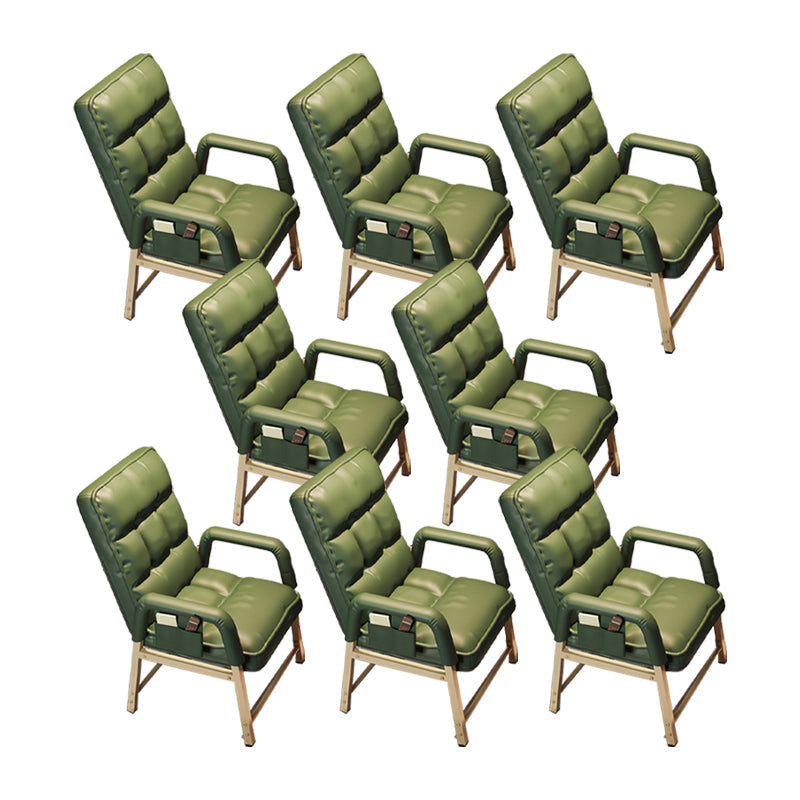 Sedia da ufficio in stile moderno sedia a bracciola fissa con gambe dorate