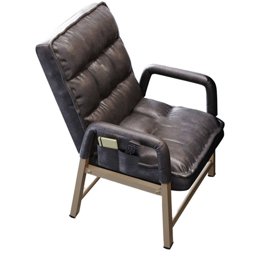 Silla de oficina de estilo moderno casa silla de tareas de armas fijas con patas de oro