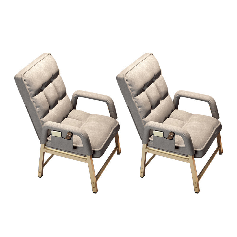 Sedia da ufficio in stile moderno sedia a bracciola fissa con gambe dorate