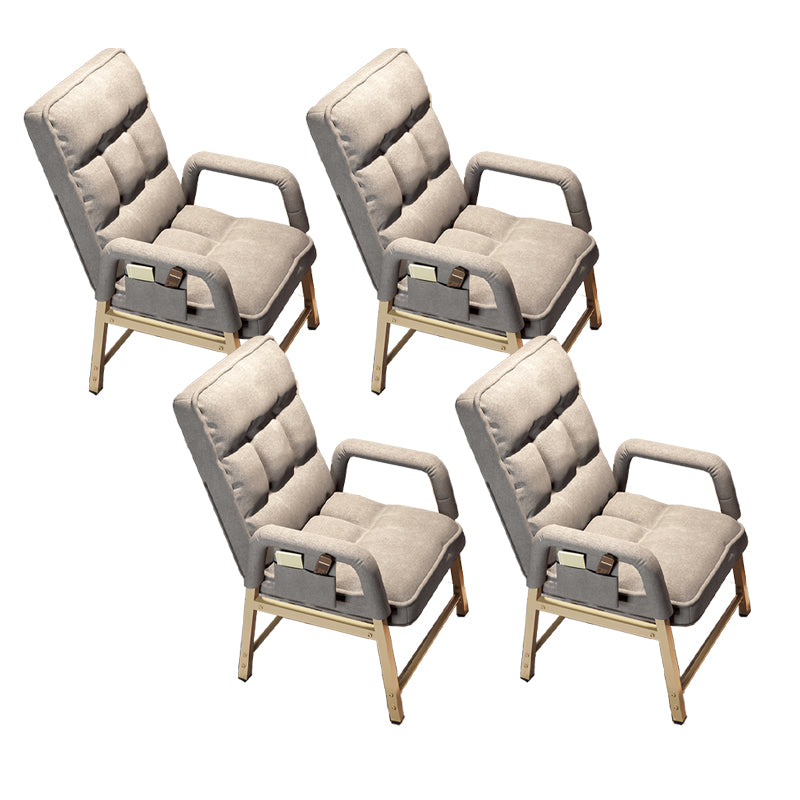 Sedia da ufficio in stile moderno sedia a bracciola fissa con gambe dorate