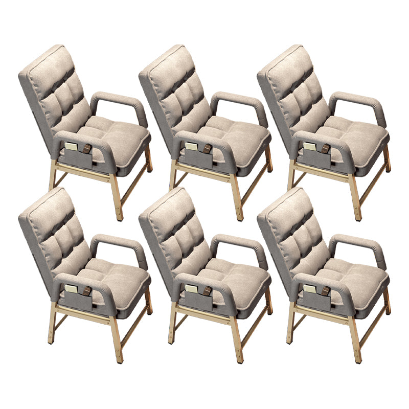 Sedia da ufficio in stile moderno sedia a bracciola fissa con gambe dorate