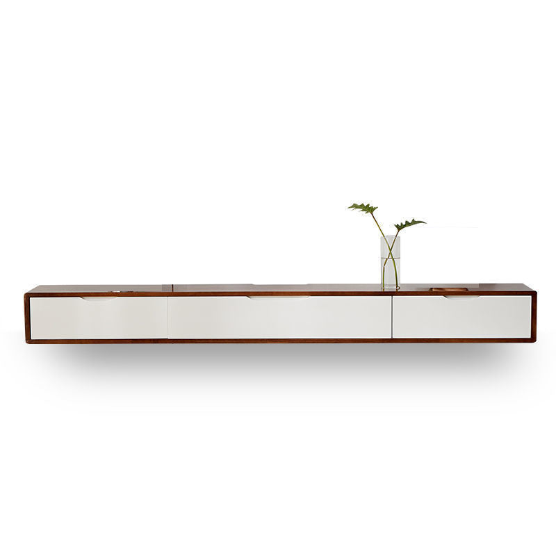 Modern TV Stand Console Solid Wood Media Console TV Stand with Drawers Walnut White Wood Clearhalo 'furn' 'furn_tv_stands_entertainment_centers' 'Furniture' 'Living Room Furniture' 'TV Stands & Entertainment Centers' 'TV Stands & Media Storage Furniture' 'tv_stands_entertainment_centers' 7065548