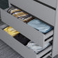 Contemporary Horizontal Double Dresser Wood Storage Chest Dresser for Bedroom Clearhalo 'Bedroom Furniture' 'Dressers & Chests' 'dressers_chests' 'furn' 'furn_dressers_chests' 'Furniture' 7065680