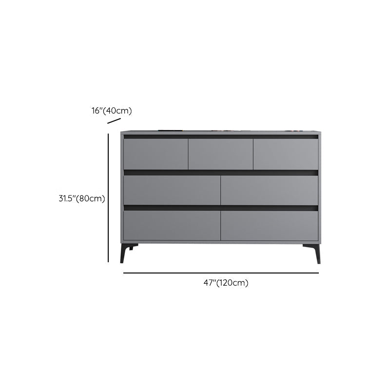Contemporary Horizontal Double Dresser Wood Storage Chest Dresser for Bedroom Clearhalo 'Bedroom Furniture' 'Dressers & Chests' 'dressers_chests' 'furn' 'furn_dressers_chests' 'Furniture' 7065687