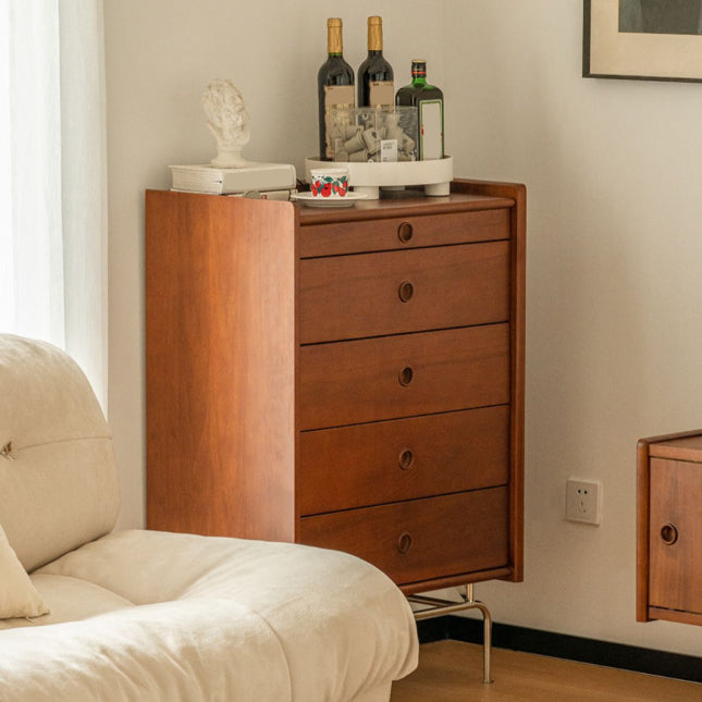 Cómoda doble de pino contemporánea, cómoda de almacenamiento horizontal para dormitorio