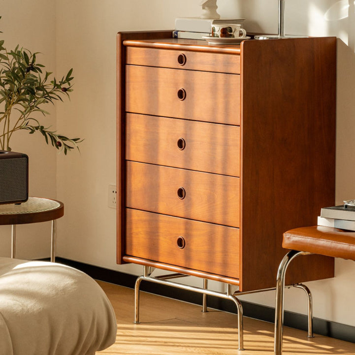 Cómoda doble de pino contemporánea, cómoda de almacenamiento horizontal para dormitorio