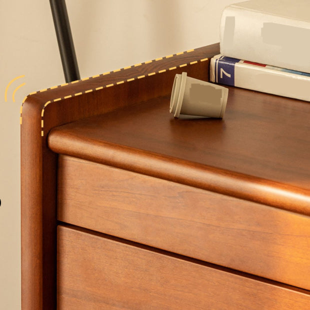 Cómoda doble de pino contemporánea, cómoda de almacenamiento horizontal para dormitorio