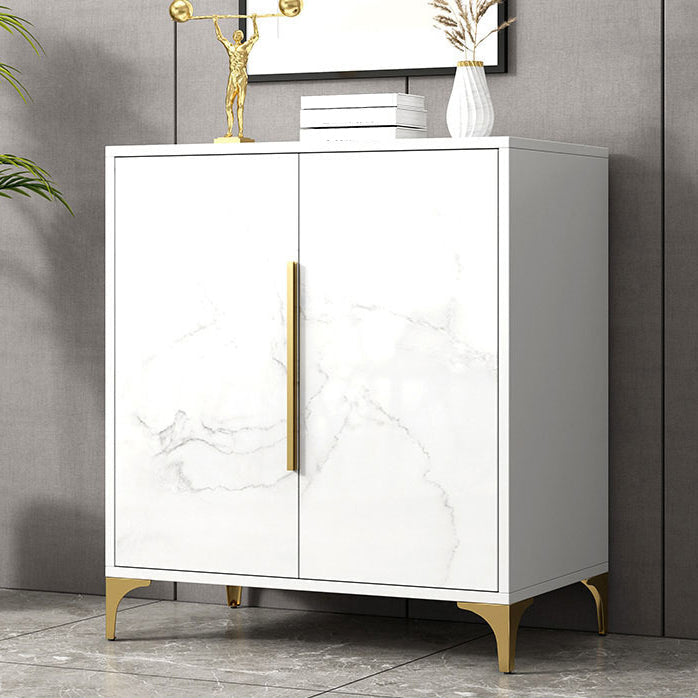 Ultra Modern Wood Combo Dresser Horizontal Storage Chest Dresser for Bedroom 24"L x 14"W x 35"H White-Gold 1 Clearhalo 'Bedroom Furniture' 'Dressers & Chests' 'dressers_chests' 'furn' 'furn_dressers_chests' 'Furniture' 7065708