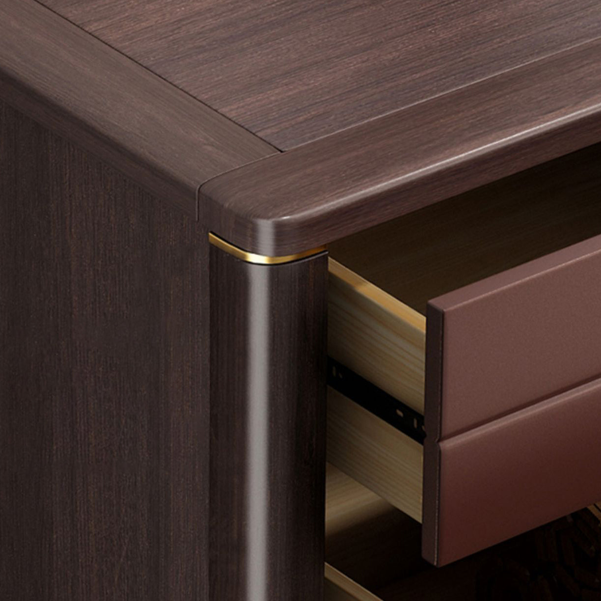 Cómoda doble contemporánea de pino con almacenamiento horizontal para dormitorio