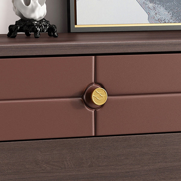 Cómoda doble contemporánea de pino con almacenamiento horizontal para dormitorio