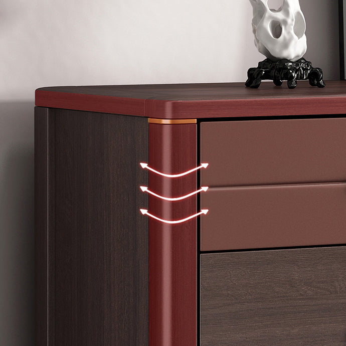 Cómoda doble contemporánea de pino con almacenamiento horizontal para dormitorio