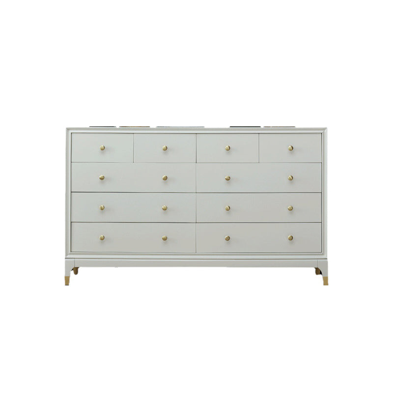 Commode Double Glam classique, commode de rangement horizontale en cerisier pour chambre à coucher