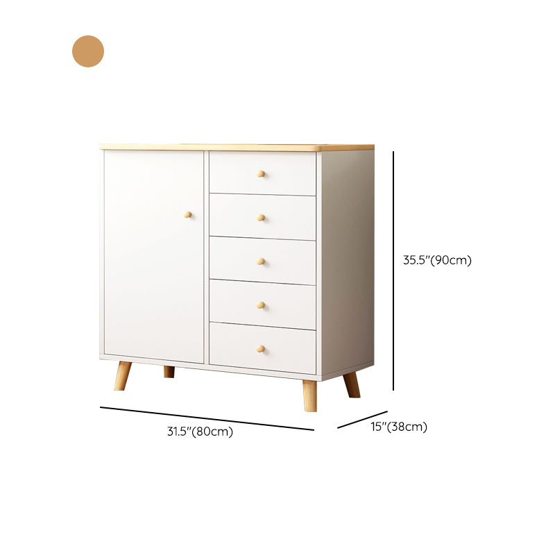 Commode combinée moderne en bois, commode de rangement horizontale pour chambre à coucher