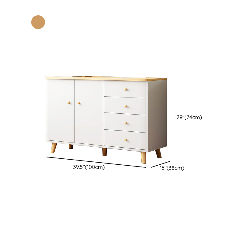 Commode combinée moderne en bois, commode de rangement horizontale pour chambre à coucher