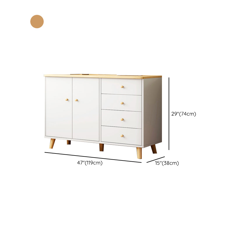 Commode combinée moderne en bois, commode de rangement horizontale pour chambre à coucher