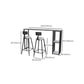 Modern Bar Table Set 1/3 Pieces Faux Marble Rectangle Bistro Set for Indoor