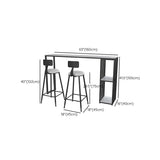 Juego de mesa de barra moderna 1/3 piezas Faux Marble Rectangle Bistro Set para interiores