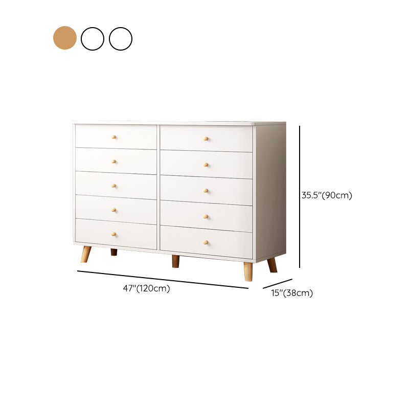 Commode combinée moderne en bois, commode de rangement horizontale pour chambre à coucher