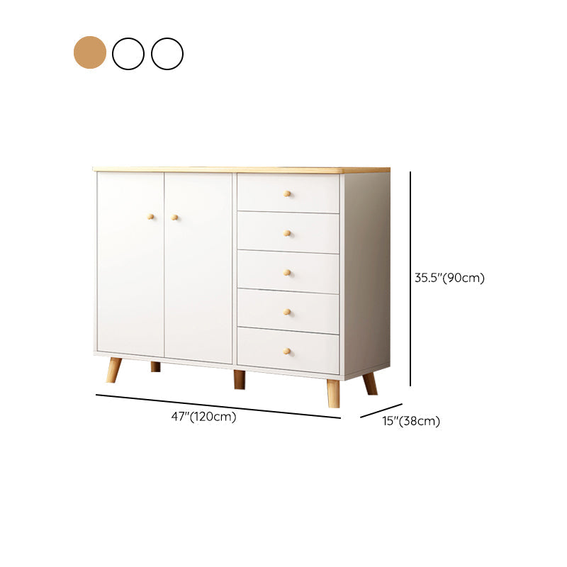 Commode combinée moderne en bois, commode de rangement horizontale pour chambre à coucher