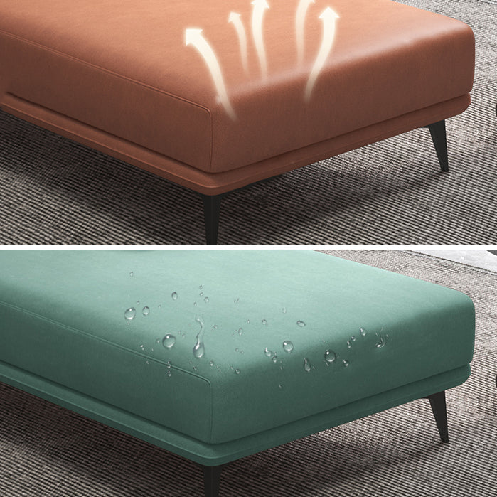 Nordic Cushioned Chaise Lounge Leather Chaise with Recessed Arms for Bedroom Clearhalo 'Chairs & Seating' 'Chaise Lounge' 'chaise_lounge' 'furn' 'furn_chaise_lounge' 'Furniture' 'Living Room Furniture' 7066441
