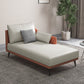 Nordic Cushioned Chaise Lounge Leather Chaise with Recessed Arms for Bedroom Beige Orange Tech Cloth Left-Arm Chaise Clearhalo 'Chairs & Seating' 'Chaise Lounge' 'chaise_lounge' 'furn' 'furn_chaise_lounge' 'Furniture' 'Living Room Furniture' 7066442