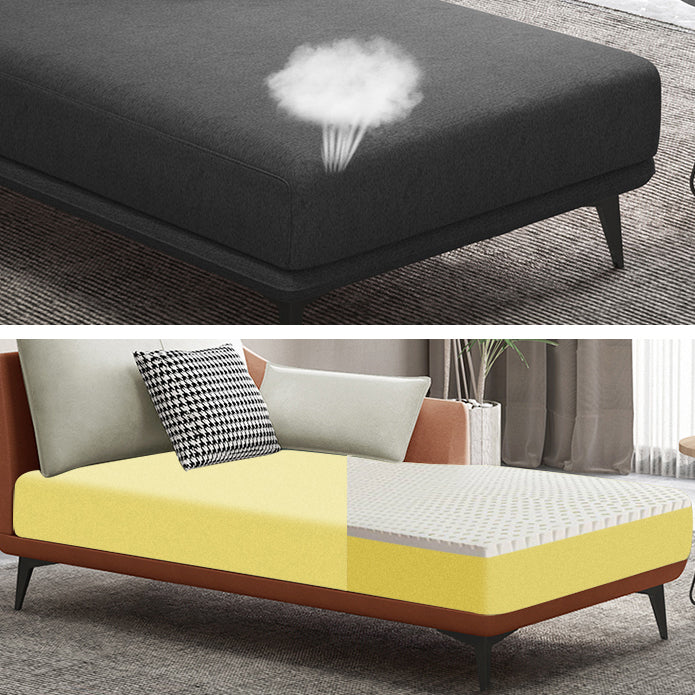 Nordic Cushioned Chaise Lounge Leather Chaise with Recessed Arms for Bedroom Clearhalo 'Chairs & Seating' 'Chaise Lounge' 'chaise_lounge' 'furn' 'furn_chaise_lounge' 'Furniture' 'Living Room Furniture' 7066445