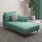 Nordic Cushioned Chaise Lounge Leather Chaise with Recessed Arms for Bedroom Water Blue Cotton Blend Left-Arm Chaise Clearhalo 'Chairs & Seating' 'Chaise Lounge' 'chaise_lounge' 'furn' 'furn_chaise_lounge' 'Furniture' 'Living Room Furniture' 7066446