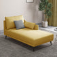 Nordic Cushioned Chaise Lounge Leather Chaise with Recessed Arms for Bedroom Lemon Yellow Linen Left-Arm Chaise Clearhalo 'Chairs & Seating' 'Chaise Lounge' 'chaise_lounge' 'furn' 'furn_chaise_lounge' 'Furniture' 'Living Room Furniture' 7066456