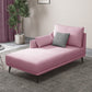 Nordic Cushioned Chaise Lounge Leather Chaise with Recessed Arms for Bedroom Pink Cotton Blend Right-Arm Chaise Clearhalo 'Chairs & Seating' 'Chaise Lounge' 'chaise_lounge' 'furn' 'furn_chaise_lounge' 'Furniture' 'Living Room Furniture' 7066458