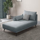 Nordic Cushioned Chaise Lounge Leather Chaise with Recessed Arms for Bedroom Gray-Blue Cotton Blend Right-Arm Chaise Clearhalo 'Chairs & Seating' 'Chaise Lounge' 'chaise_lounge' 'furn' 'furn_chaise_lounge' 'Furniture' 'Living Room Furniture' 7066460