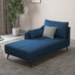 Nordic Cushioned Chaise Lounge Leather Chaise with Recessed Arms for Bedroom Royal Blue Linen Right-Arm Chaise Clearhalo 'Chairs & Seating' 'Chaise Lounge' 'chaise_lounge' 'furn' 'furn_chaise_lounge' 'Furniture' 'Living Room Furniture' 7066464