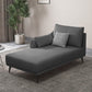 Nordic Cushioned Chaise Lounge Leather Chaise with Recessed Arms for Bedroom Dark Gray Cotton Blend Right-Arm Chaise Clearhalo 'Chairs & Seating' 'Chaise Lounge' 'chaise_lounge' 'furn' 'furn_chaise_lounge' 'Furniture' 'Living Room Furniture' 7066466