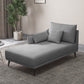 Nordic Cushioned Chaise Lounge Leather Chaise with Recessed Arms for Bedroom Grey Cotton Blend Right-Arm Chaise Clearhalo 'Chairs & Seating' 'Chaise Lounge' 'chaise_lounge' 'furn' 'furn_chaise_lounge' 'Furniture' 'Living Room Furniture' 7066467