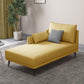 Nordic Cushioned Chaise Lounge Leather Chaise with Recessed Arms for Bedroom Lemon Yellow Linen Right-Arm Chaise Clearhalo 'Chairs & Seating' 'Chaise Lounge' 'chaise_lounge' 'furn' 'furn_chaise_lounge' 'Furniture' 'Living Room Furniture' 7066472